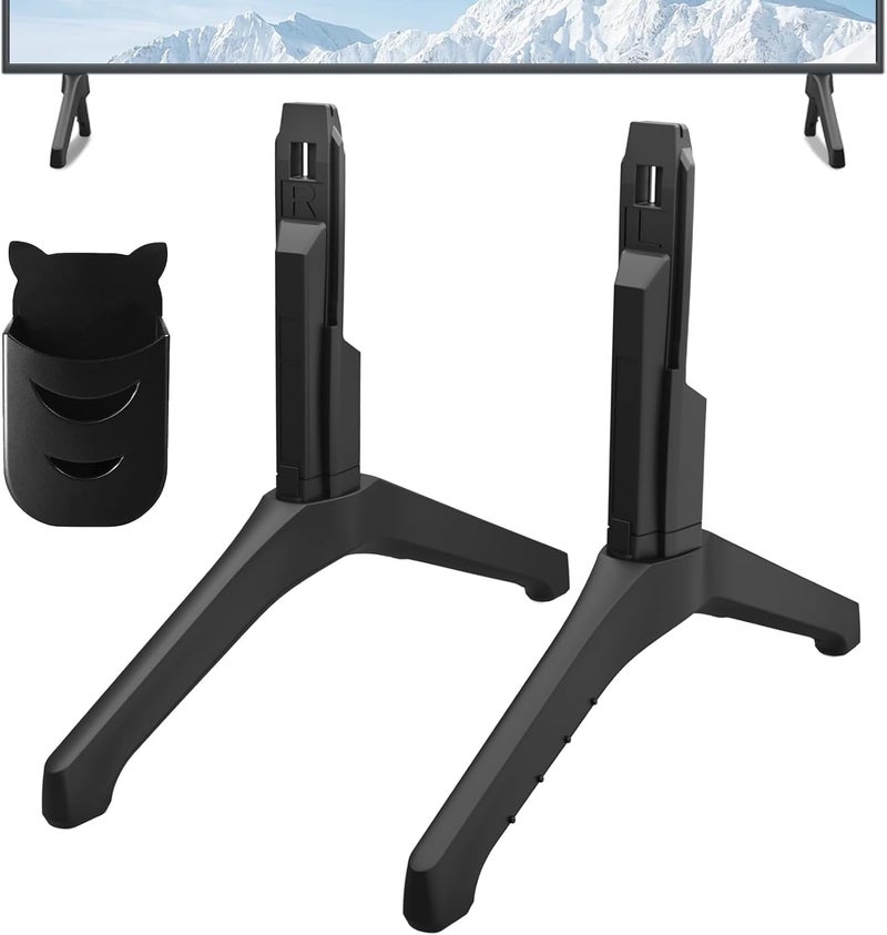 Maozhren TV Stand for Samsung TV Legs Replacement, for UN55TU7000FXZA UN50TU7000FXZA UN58TU7000FXZA UN50TU700DFXZA UN55TU700DFXZA UN58TU700DFXZA UN50TU8000FXZA LH55BETHLGFXGO, Only for Models We Listed, Black - Image 1